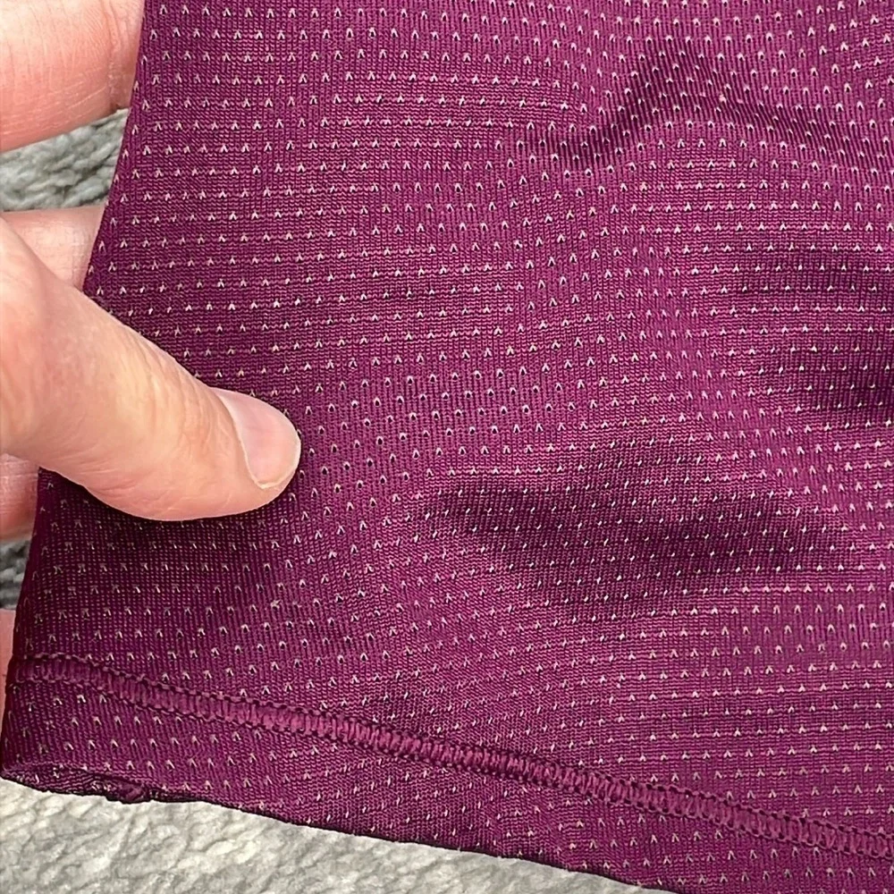 Lululemon Pushing Limits Tank Top Marvel Purple Built In Sports Bra Sz 8